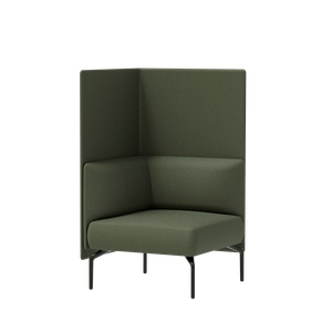 Kern KER0212 + KER1212PC One seater module with corner backrest + Privacy screen - Screens by INCLASS