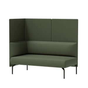 Kern KER0222 + KER1222PC KER0224 + KER 1224PC Two seater module with corner backrest + Privacy screen - Screens by INCLASS