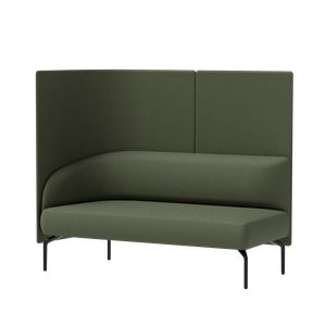 Kern KER0242 + KER1242PC Two seater module with end backrest + Privacy screen - Screens by INCLASS