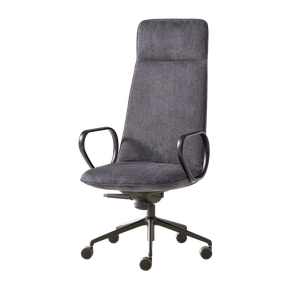 Kori Chair with high back (5 spoke aluminum swivel base on casters + 7 position tilt mechanism) - Chair by INCLASS