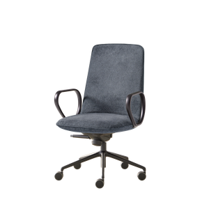 Kori Armchair with medium back (5 spoke aluminum swivel base on casters + 7 position tilt mechanism) - Armchair by INCLASS