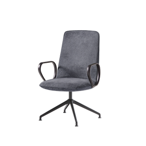 Kori Armchair with medium back (4 spoke aluminum swivel base) - Armchair by INCLASS
