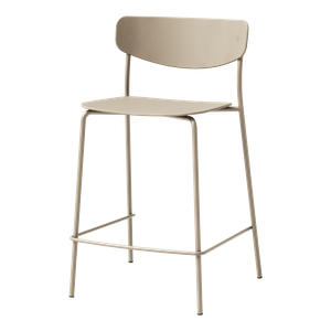 Lea Outdoor Counter stool with 4 leg frame in stainless steel (polypropylene seat & back) - Stool by INCLASS