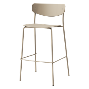 Lea Outdoor High stool with 4 leg frame in stainless steel (polypropylene seat & back) - Stool by INCLASS