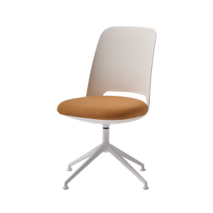 Orus Swivel chair with 4 spoke base on fix glides - Office Chair by INCLASS