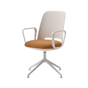 Orus Swivel armchair with 4 spoke base on fix glides - Armchair by INCLASS