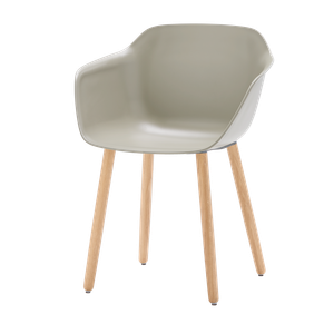 Taia Armchair with wooden 4 leg frame (polypropylene seat shell) - Armchair by INCLASS