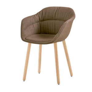 Taia Armchair with wooden 4 leg frame (soft upholstered seat shell) - Armchair by INCLASS