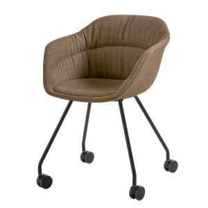 Taia Armchair with 4 leg on casters (soft upholstered seat shell) - Armchair by INCLASS
