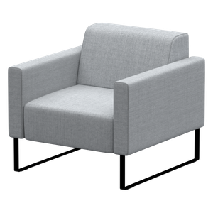 Tetris Armchair W.80cm with arms W.10cm - Armchair by INCLASS