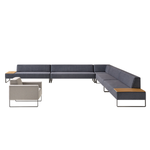 Tetris Example of a modular composition accompanied by armchair - Armchair by INCLASS