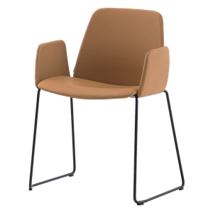 Unnia Tapiz Armchair with sled frame + upholstered arms - Armchair by INCLASS