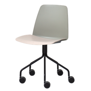 Unnia Chair with 5 spoke steel swivel base on casters - Chair by INCLASS