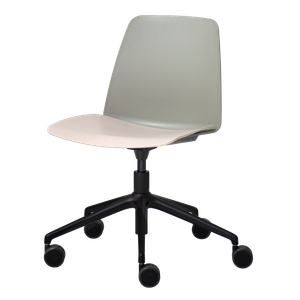 Unnia Chair 5 spoke aluminum swivel base on casters + gas lift - Chair by INCLASS