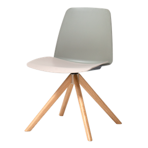 Unnia Chair with 4 spoke wooden swivel base - Chair by INCLASS