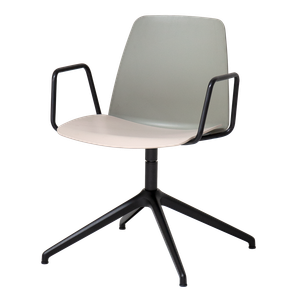 Unnia Armchair with 4 spoke aluminum swivel base - Armchair by INCLASS