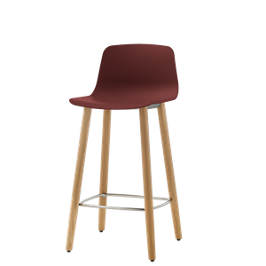 Varya Medium stool with wooden 4 leg frame - Stool by INCLASS
