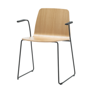 Varya Wood Armchair with sled frame - Armchair by INCLASS