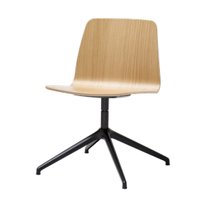 Varya Wood Chair with 4 spoke steel swivel base - Chair by INCLASS