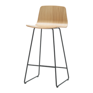 Varya Wood Medium stool with sled frame - Stool by INCLASS