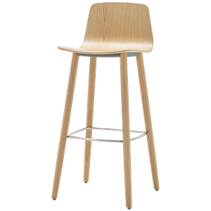 Varya Wood High stool with 4 wooden leg frame - Stool by INCLASS