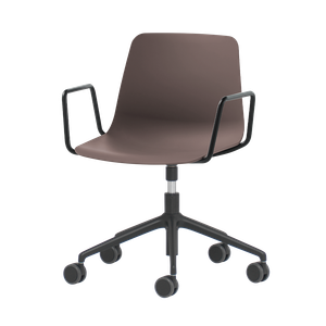 Varya VAR0047 + VAR0102 Armchair 5 spoke aluminum swivel base on casters + gas lift - Armchair by INCLASS