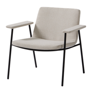 Xail Lounge armchair with low backrest, 4 leg frame and upholstered arms (standard upholstery) - Armchair by INCLASS