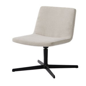 Xail Lounge armchair with low backrest and 4 spoke aluminum base (standard upholstery) - Armchair by INCLASS
