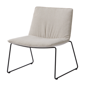 Xail Lounge armchair with low backrest and sled frame (soft upholstery) - Armchair by INCLASS