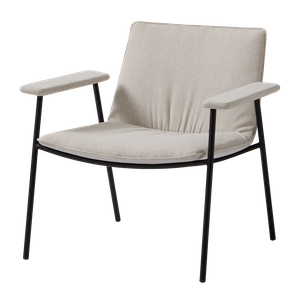 Xail Lounge armchair with low backrest, 4 leg frame and upholstered arms (soft upholstery) - Armchair by INCLASS