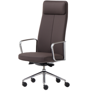 Zenpro Swivel synchro armchair high back vertical stitching upholstery - Armchair by INCLASS
