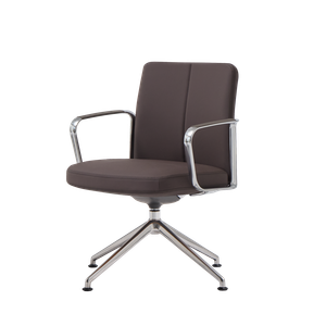 Zenpro Swivel 4 spoke armchair low back vertical stitching upholstery - Armchair by INCLASS