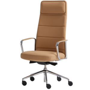 Zenpro Swivel synchro armchair high back horizontal stitching upholstery - Armchair by INCLASS