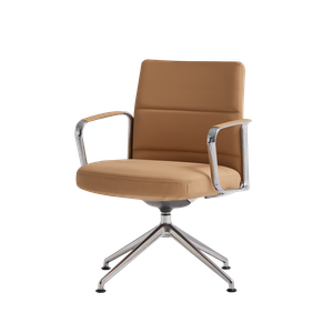 Zenpro Swivel 4 spoke armchair low back horizontal stitching upholstery - Armchair by INCLASS