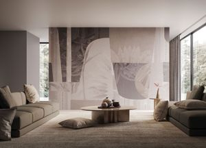 Modern Wallpaper with Leaves - Iana Instabilelab - Wallpaper by Instabilelab