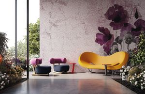 Wallpaper with Poppies Cataleja - Wallpaper by Instabilelab