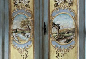 Angoliera decorata a mano AP625/d15 - Cabinet by Interiors Italia