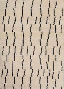 Nomadic Threads ADHM-06, White/Ebony - Rug by Jaipur Rugs