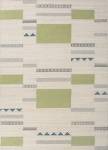 Bedouin ADWV-13057, White Ice/Aqua Foam - Rug by Jaipur Rugs