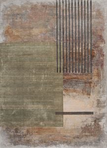 Aakar ESK-369(3D), Medium Gray/Light Peach - Rug by Jaipur Rugs
