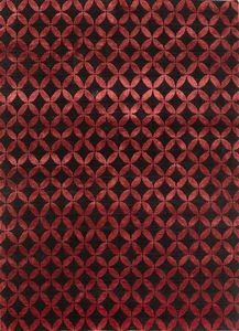 Aakar ESK-454, Caviar/Red - Rug by Jaipur Rugs