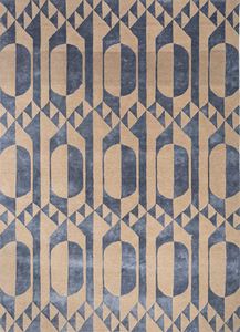 Aakar ESKN-336, Rawhide/Ensign Blue - Rug by Jaipur Rugs