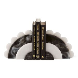 Como Black & White Bookends - Accessories by Jonathan Adler
