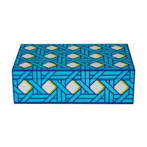 Medium Basketweave Lacquer Box - Styling by Jonathan Adler
