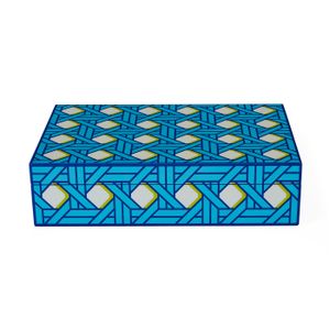 Large Basketweave Lacquer Box - Styling by Jonathan Adler