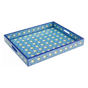 Basketweave Lacquer Tray - Styling by Jonathan Adler