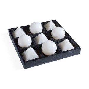 Como Black & White Tic-Tac-Toe Set - Styling by Jonathan Adler