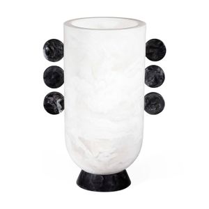 Como Black & White Disc Urn - Styling by Jonathan Adler