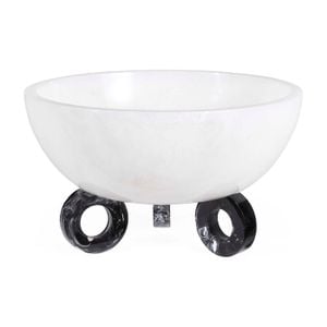 Como Black & White Disc Bowl - Styling by Jonathan Adler