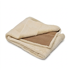 Exclusive Handcrafted Double-Faced Lamb Shorthair Throw with Nubuck Backing - Styling by Jover+Valls
